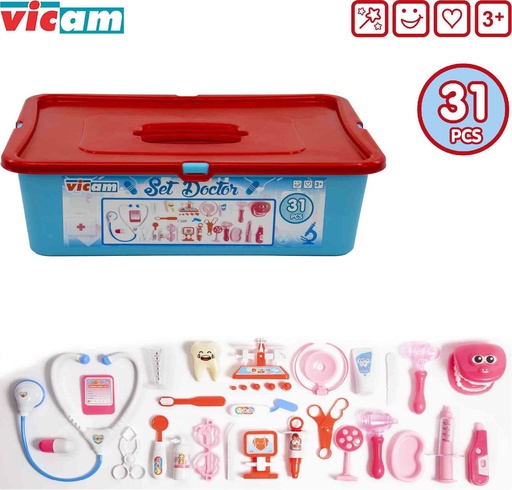 [000028079] Maletin Doctor con 31 piezas. 42x29x12 cm