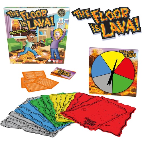 [000028219] Juego Floor Is Lava. El Divertido Y Dinámico Juego De Saltar La Lava. Incluye 27 Tarjetas De Desafio.