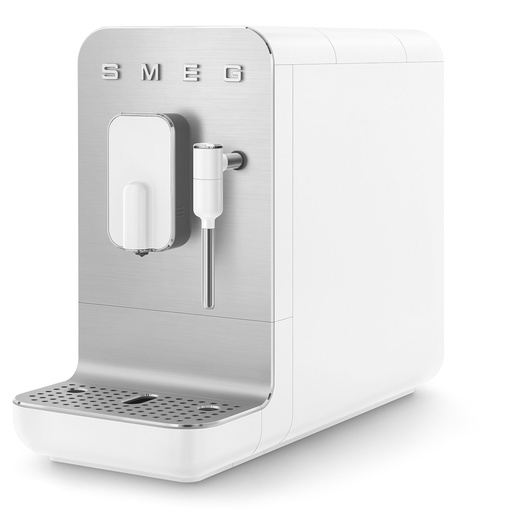 [000000334] SMEG SUPERAUTOMATIC COFFEE MAKER WITH VAPORIZER 50´STYLE WHITE BCC02WHMEU