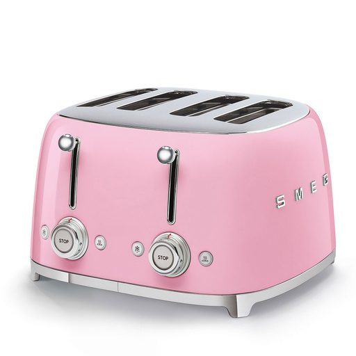 [000000354] SMEG TOASTER 4X4 50´STYLE PINK TSF03PKEU