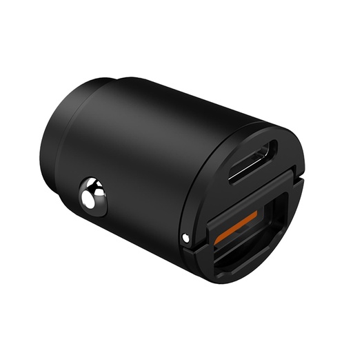 [000000385] CELLY CAR CHARGER USB AND USBC 30W BLACK CCMINIUSBUSBCBK