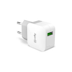 [000000397] CELLY MAINS CHARGER 1 USB PORT 2.4A OUTPUT WHITE TCUSBTURBO