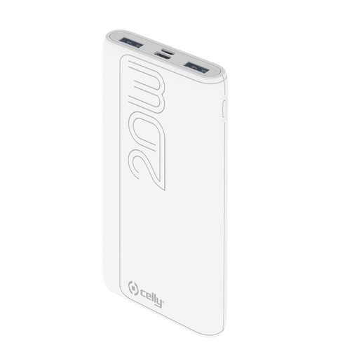 [000000414] CELLY POWER BANK  PROPOWER 20W WHITE PBPD10000EVOWH