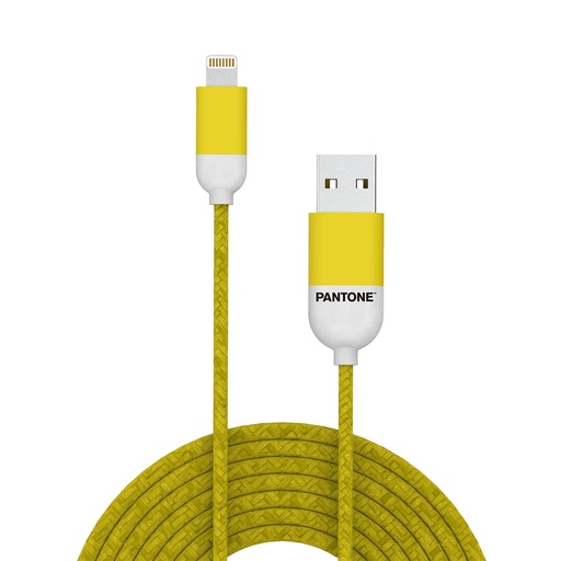 [000000430] CELLY USB TO LIGHTNING CABLE PANTONE YELLOW PT-LCS001-5Y