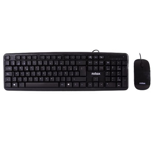 [000000467] NILOX COMBO KEYBOARD + OPTICAL MOUSE FLAT USB NXKME000004