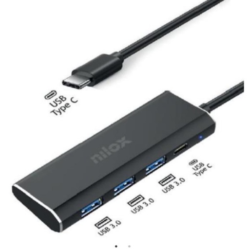 [000000482] NILOX HUB USB C 3XUSB 3.0 1XUSBC NXHUBUSBC03