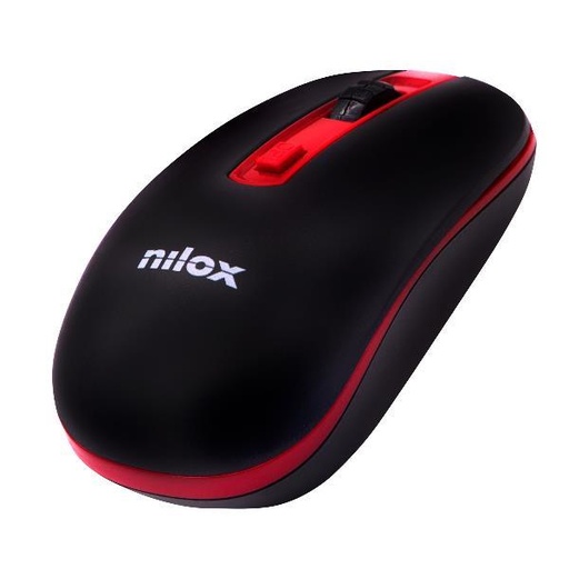 [000000492] NILOX MOUSE WIRELESS 1000 DPI NXMOWI2002 BLACK AND RED