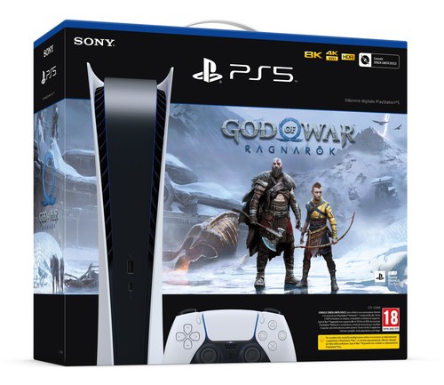 [000000616] SONY PLAYSTATION 5 DIGITAL EDITION WITH GOD OF WAR RAGNAROK