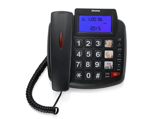 [000000891] BRONDI BRAVO 90 ANALOG PHONE CALL IDENTIFIER BLACK