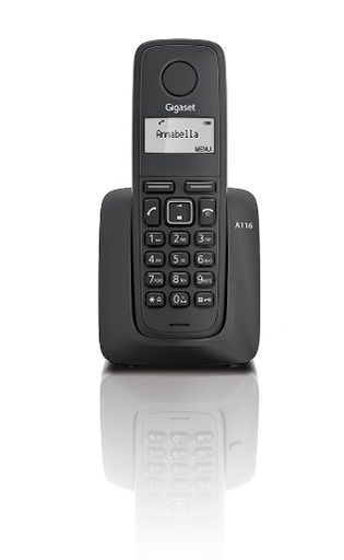 [000000922] GIGASET WIRELESS PHONE A116 BLACK (S30852-H2801-R101)