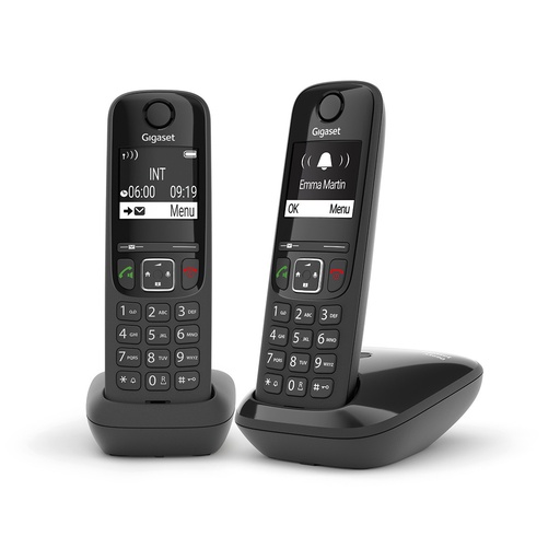 [000000927] GIGASET WIRELESS PHONE AS690 DUO BLACK (L36852-H2816-D201)
