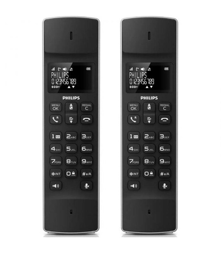 [000000949] PHILIPS 4000 SERIES WIRELESS LANDLINE TELEPHONE M4502B/34 BLACK 1.6" DESIGN