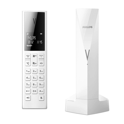 [000000950] PHILIPS WIRELESS  TELEPHONE LINEA V M3501W/34 WHITE DESIGN