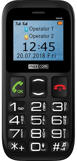 [000001114] MAXCOM GSM COMFORT SENIOR MM426 4+4MB BLACK