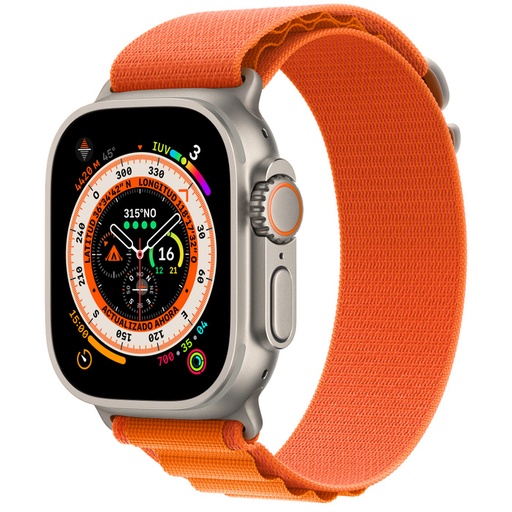[000001390] APPLE WATCH ULTRA MNHH3TY/A GPS+CELLULAR 49MM TITANIUM CASE WITH ORANGE ALPINE LOOP-S
