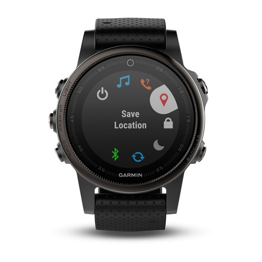 [000001407] GARMIN FENIX 5S SAPPHIRE EDITION PREMIUM MULTISPORT GPS WATCH BLACK
