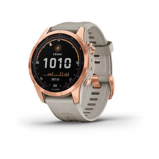 [000001408] GARMIN FENIX 7S PREMIUM MULTISPORT GPS WATCH SOLAR ROSE GOLD