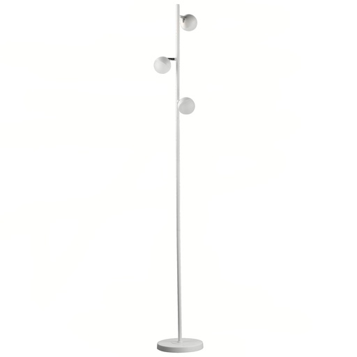 [000001751] PIE DE SALON DECORATIVO ALTURA 165 cms  CON 3 LED DE  5W, ALUMINIO COLOR BLANCO Y ACRILICO MATE, CON TEMPERATURA DE LUZ DIMMABLE,CON CLASE DE EFICIENCIA ENERGETICA A++