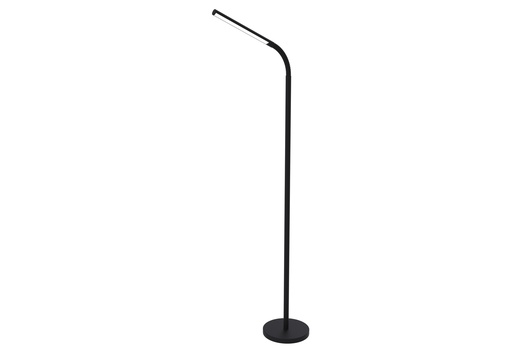 [000001789] LAMPARA DE PIE CON  LUZ LED, ESTRUCTURA EN ALUMINIO COLOR NEGRO, ALTURA DE 158CM, DIAMETRO 25CM