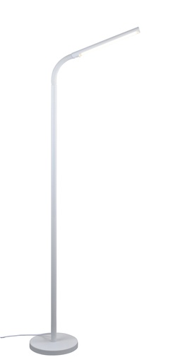 [000001790] LAMPARA DE PIE CON  LUZ LED, ESTRUCTURA EN ALUMINIO COLOR BLANCO, ALTURA DE 158CM, DIAMETRO 25CM