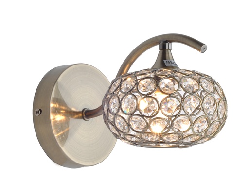 [000001864] LAMPARA APLIQUE COLOR CUERO DE 1 LUZ ,   BOMBILLA LED DE BASE G9, ALTURA 120CM DIAMETRO 22CM