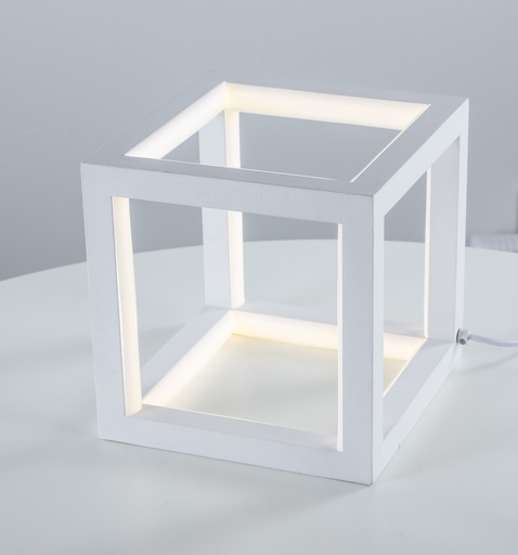 [000001867] LAMPARA DE MESA LED 20 W, ALUMINIO COLOR BLANCO, LUZ INTERMEDIA 4000K CON CLASE DE EFICIENCIA ENERGETICA A++