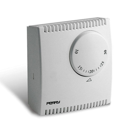 [000001897] TERMOSTATO ANALOGICO DE EXPANSIÓN DE GAS SERIE "TEG" SIN LUZ PILOTO COLOR BLANCO PERRY