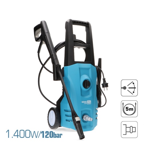[000002023] HIDROLIMPIADORA ALTA PRESION 1400W 120 BAR 32x23,8x64,8cm KOMA TOOLS