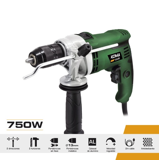 [000002062] TALADRO PERCUTOR 750W 12x31,5x22cm KOMA TOOLS