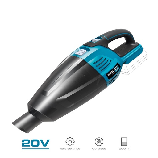 [000002088] ASPIRADORA 20V (SIN BATERÍA NI CARGADOR) 45,5x13,5cm KOMA TOOLS PRO SERIES BATTERY