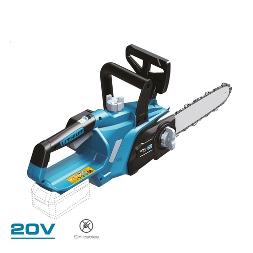 [000002093] MOTOSIERRA 20V (SIN BATERÍA NI CARGADOR) 63x23.2cm KOMA TOOLS PRO SERIES BATTERY