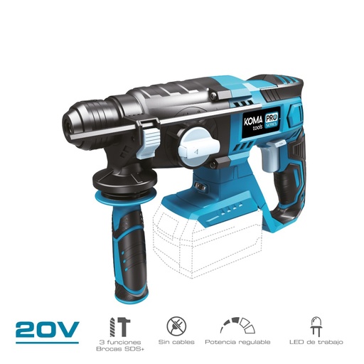 [000002095] MARTILLO PERCUTOR 20V (SIN BATERÍA NI CARGADOR) 30x19.5cm KOMA TOOLS PRO SERIES BATTERY