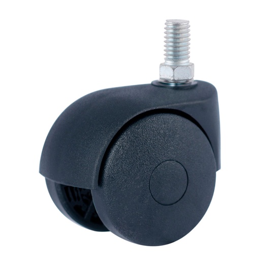 [000002134] RUEDA ESPIGA ROSCADA Ø50mm (RUEDA) POLIPROPILENO NEGRO CR39430 AFO