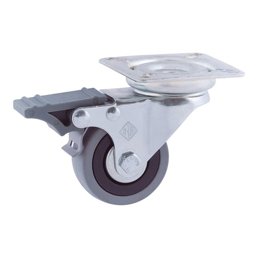 [000002137] RUEDA PLATINA Ø50mm (RUEDA) FRENO GOMA GRIS CR07181 AFO