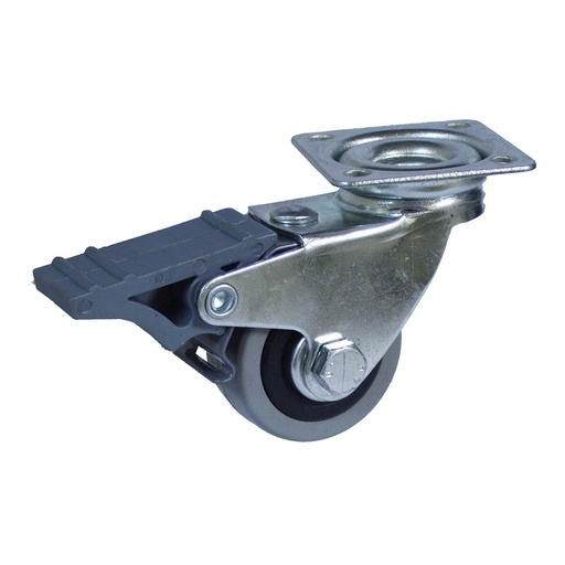 [000002141] RUEDA PLATINA Ø40mm (RUEDA) FRENO GOMA GRIS CR07134 AFO