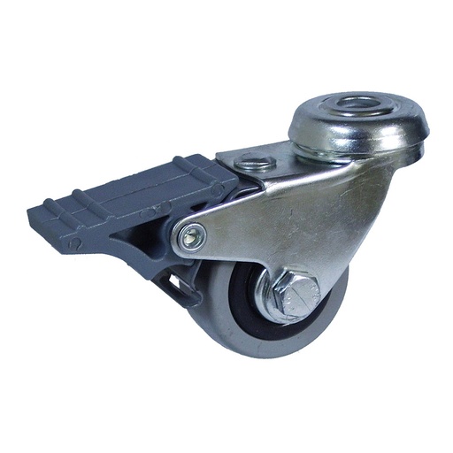 [000002143] RUEDA PASADOR Ø40mm (RUEDA) FRENO GOMA GRIS CR07133 AFO