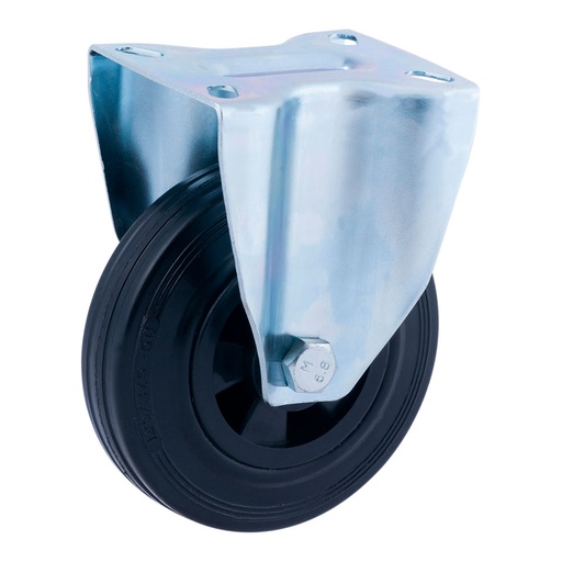 [000002156] RUEDA FIJA Ø125mm (RUEDA) GOMA NEGRA CAUCHO CR29471 AFO