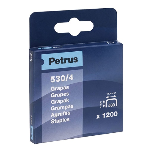 [000002190] CAJA 1200 GRAPAS MOD. 530/4mm. 77512 PETRUS