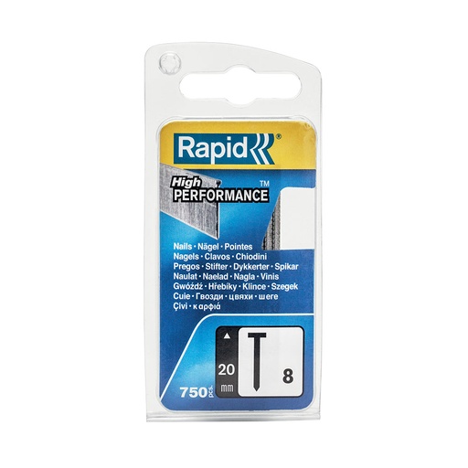 [000002197] BLISTER 750 CLAVOS Nº 8 20mm 40109534 RAPID