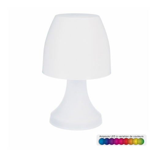 [000002199] LAMPARA DE SOBREMESA CON LED, RGB, A PILAS 3xAAA/LR03 NO INCLUIDAS. INCLUYE EXPOSITOR