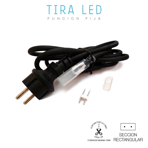 [000002207] KIT CONEXION A CORRIENTE 220V 1,5m PARA TIRA DE LED EDM