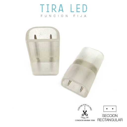[000002209] CONECTOR (EMPALME) RECTO PARA DOS TIRAS DE LED EDM