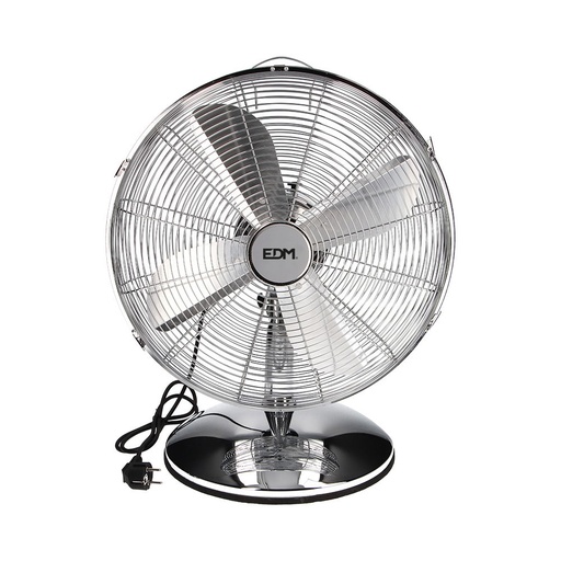 [000002262] VENTILADOR DE SOBREMESA CROMADO POTENCIA: 60W ASPAS: Ø40x55cm EDM