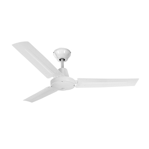 [000002266] VENTILADOR DE TECHO MODELO INDUSTRIAL BLANCO POTENCIA: 60W ASPAS: Ø140cm CON CONTROLADOR DE PARED EDM