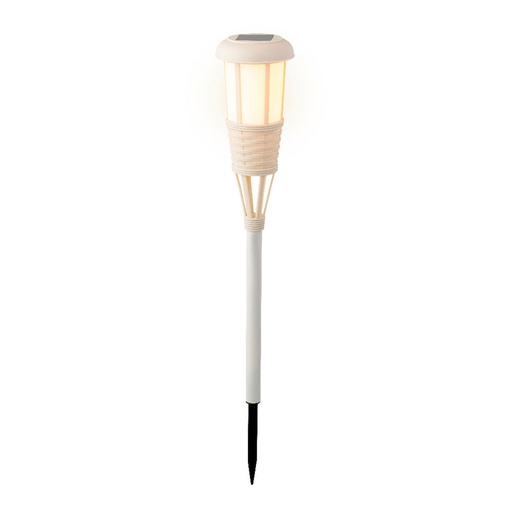 [000002360] ESTACA SOLAR EFECTO MIMBRE COLOR BLANCO