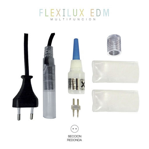 [000002449] ALIMENTADOR-CONECTOR TUBO FLEXILUX 2 VIAS EDM