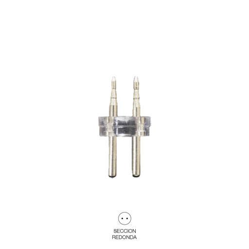 [000002453] CONECTOR TUBO FLEXILUX/FLEXILED 13mm 2 VIAS "RECTO-PUNTA"   EDM