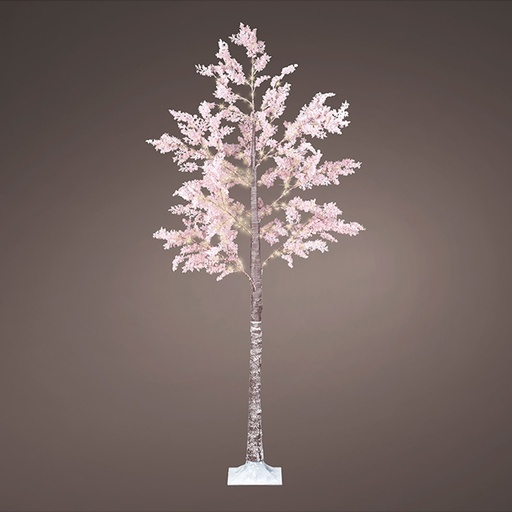 [000002481] ARBOL MICRO LED FLORES ROSAS IP44 210cm